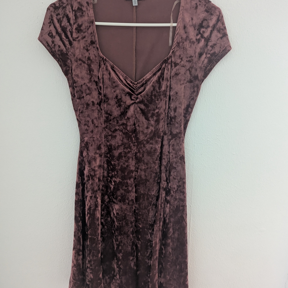Charlotte Russe Purple Scoop Neck Cap Sleeve Mini Dress